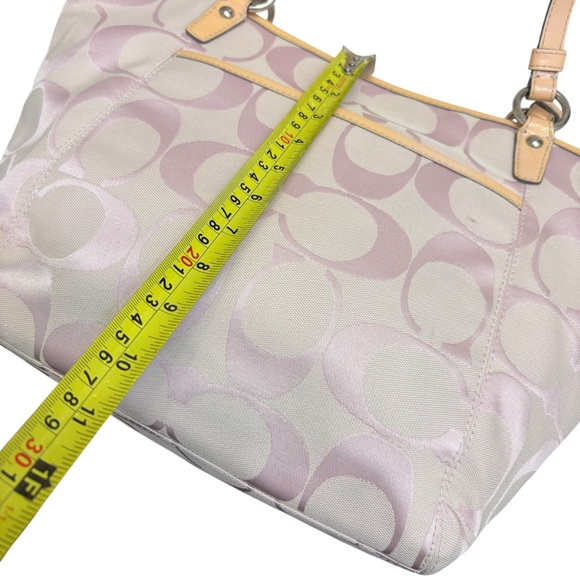 Coach F14659 Leah Signature pink Tote bag - Picture 4 of 15